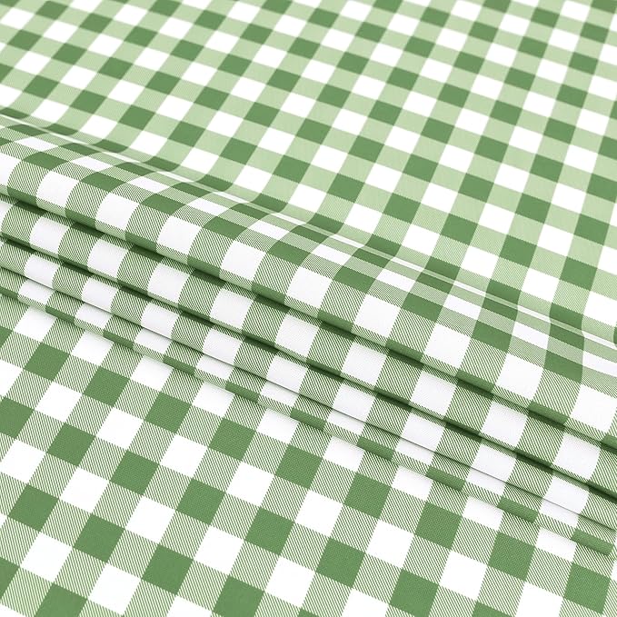Classic Gingham Plaid Tablecloth Fabric - Image 8