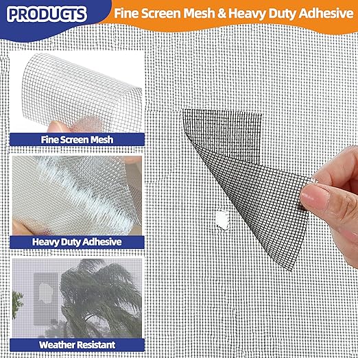 KING MOUNTAIN Grey Window Screen Repair Tape, 3inX15FT Heavy Duty Screen Repair - Image 4