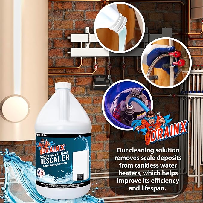 DrainX Tankless Water Heater Descaling Solution | Highly Effective Descaler - Image 7
