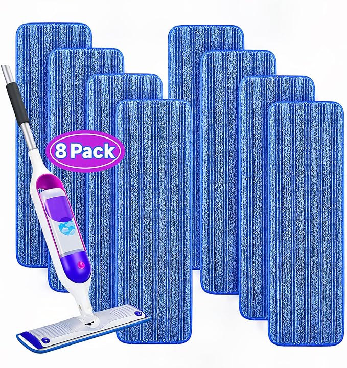 8 Pack Reusable Mop Pads Compatible by Ashsajkd