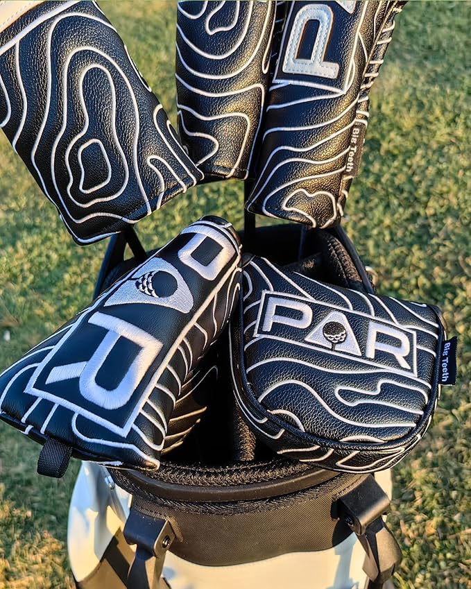 Big Teeth Golf Club Covers Full Set Driver Headcover Fairway Wood Hybrid Golf - Image 8