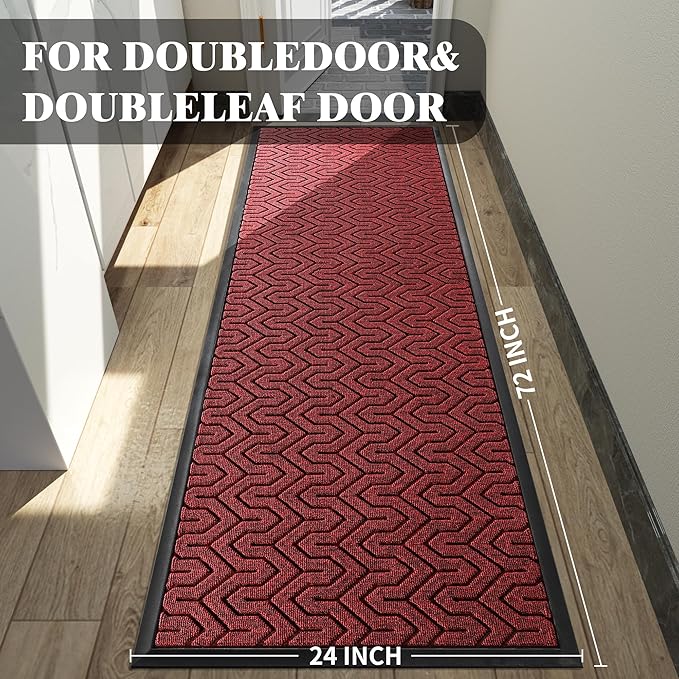 Yimobra 72x24 Indoor Outdoor Runner Rug, Heavy-Duty Waterproof Entrance Mat - Image 2