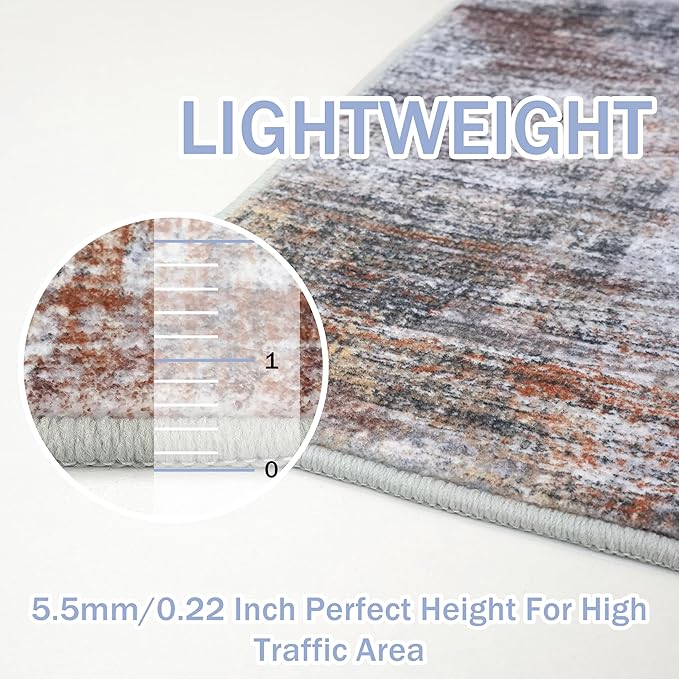 IOHOUZE Abstract Runner Rug 3x18 Ft Washable Runners - Image 5