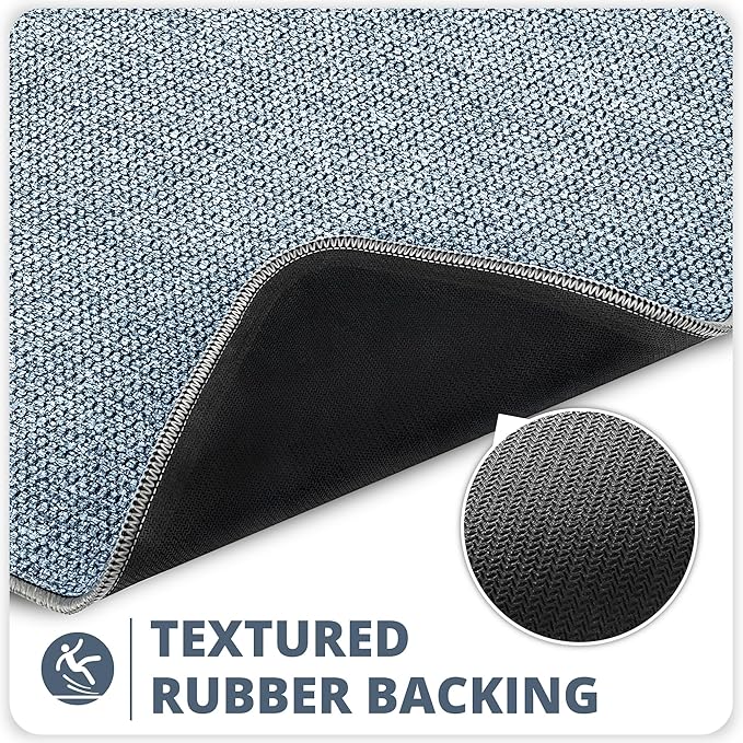 Bathroom Rugs Set 2 Pieces, Thin Bathroom Mats, Toilet Rugs, Quick Dry - Image 5
