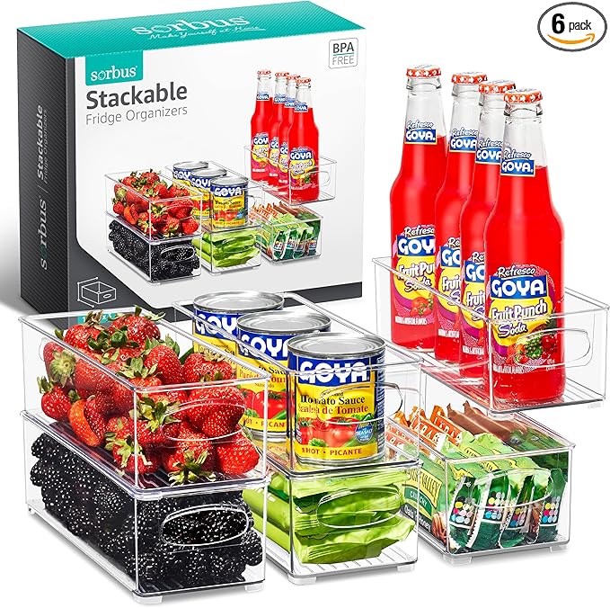 Sorbus Stackable Refrigerator Organizer Bins by Sorbus