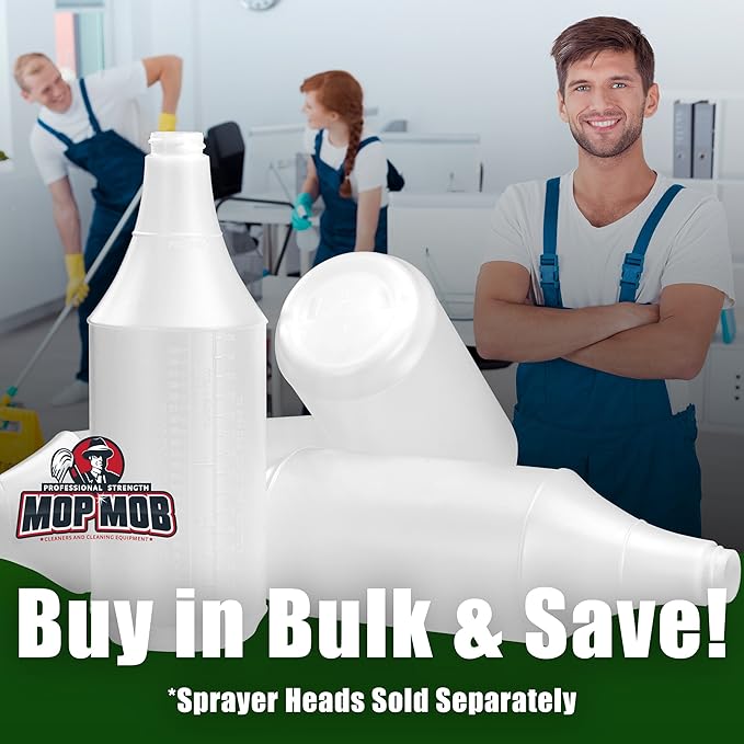 Commercial-Grade Chemical Resistant 32 oz Bottles ONLY 4 Pack Embossed Scale - Image 4
