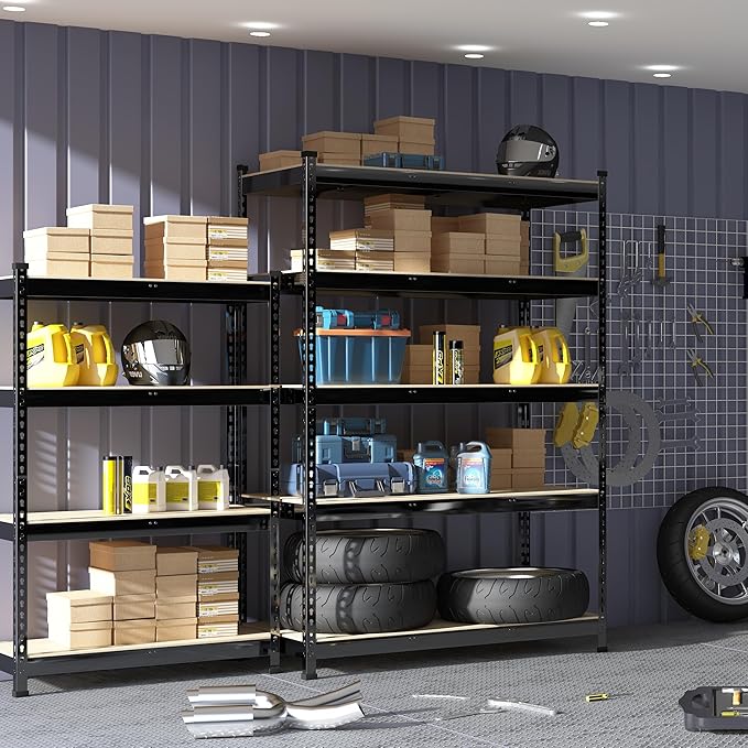 PrimeZone Heavy Duty Adjustable 5 Tier Garage Storage Shelves - Image 2