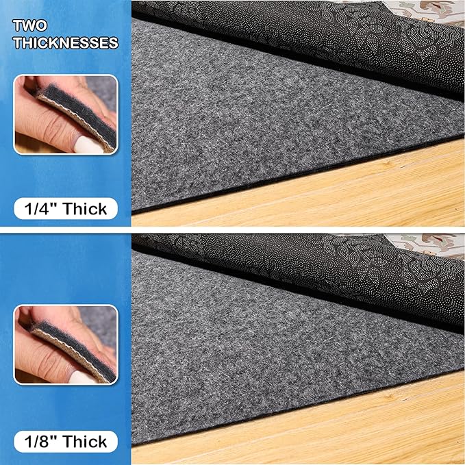 Non-Slip Rug Pads 1/4” Thick, 7x9Ft Waterproof Rugs Non Skid Rug Pad - Image 3