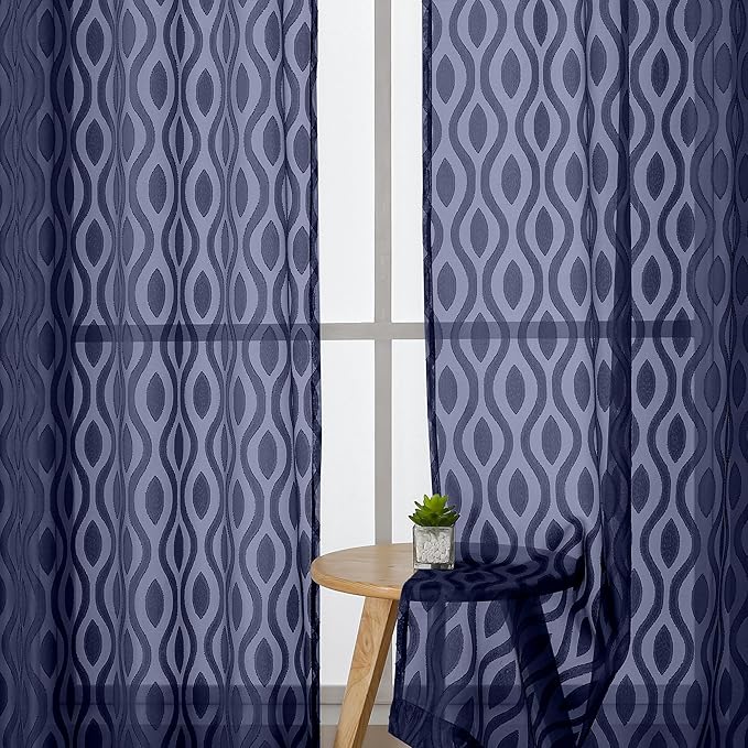 Aiyufeng Navy Blue Curtains by Aiyufeng