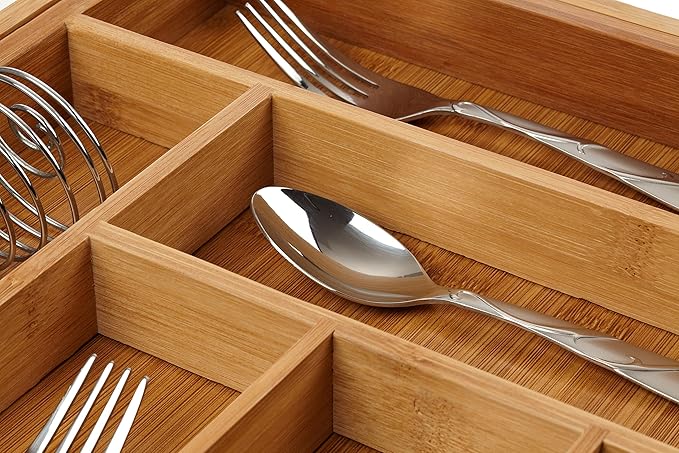 Bellemain Expandable Bamboo Drawer Organizer - Image 3