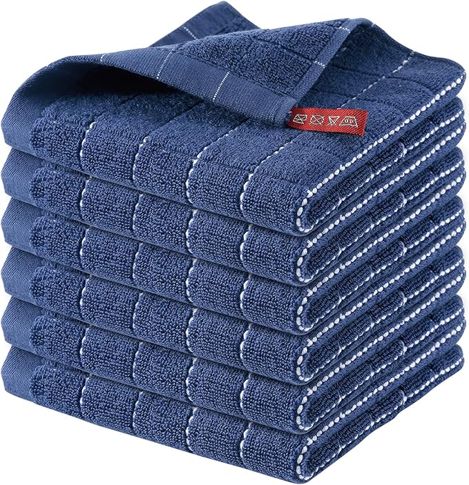 Homaxy 100% Cotton Terry Kitchen Dish Cloths, Ultra Soft and Absorbent Dish by Homaxy