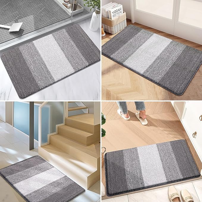 Kitinjoy Indoor Outdoor Door Mat, 32x20 Non-Slip Absorbent Dirt Trapper - Image 6