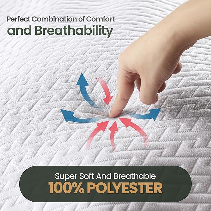 Utopia Bedding Waterproof Mattress Protector Twin Size, Premium 3D Air Soft - Image 4
