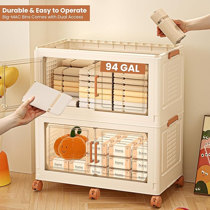 376QT/94Gal 2 Layers Stackable Storage Bins - Image 6