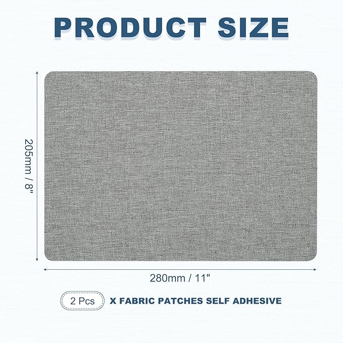 PATIKIL 8x11 Inch Linen Repair Patches, Light Gray - Image 2