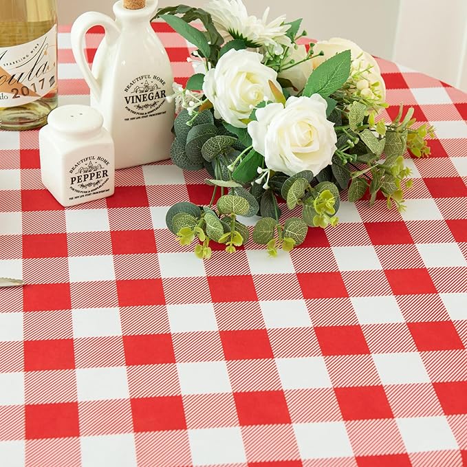 Waterproof Plaid Tablecloth Fabric - Image 3