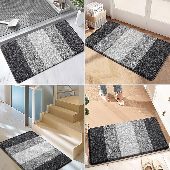 Kitinjoy Indoor Outdoor Door Mat, 48x30 Non-Slip Absorbent Dirt Trapper - Image 6