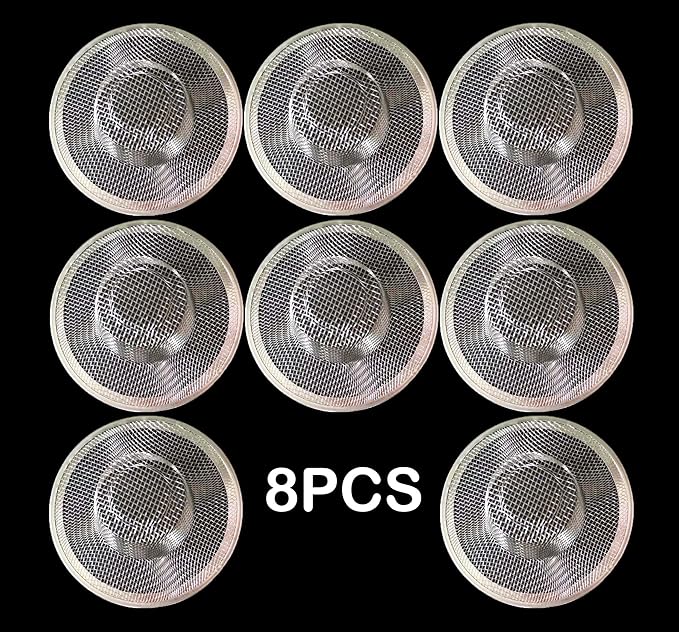 8PCS Metal Mesh Kitchen Sink Strainer, 3.54" Stainless Steel Slop Basket Filter - Image 6