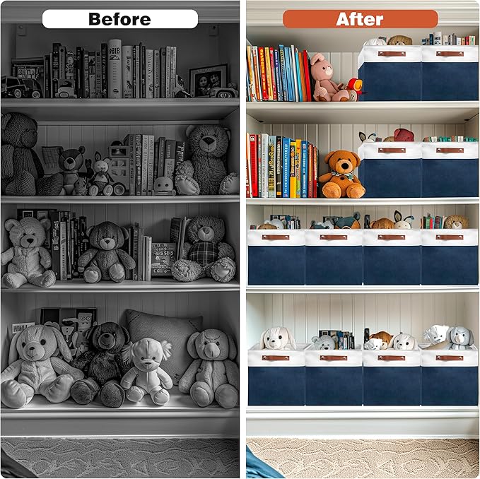 13in Open Fabric Storage Basket - Image 4