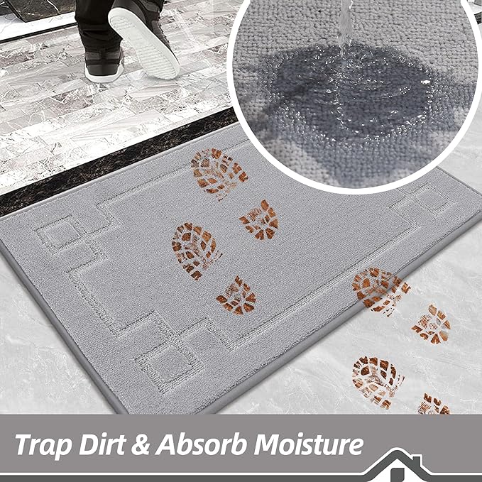 BEQHAUSE Door Mat 24" x 60", Non-Slip Door Mats Indoor Entryway Rugs Washable - Image 4