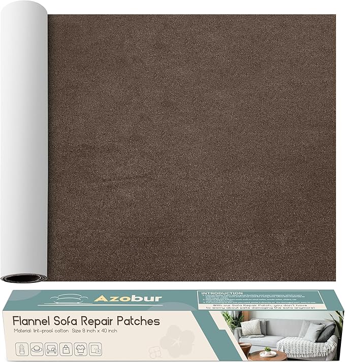 Azobur Sofa Fabric Repair Patch, Oversized Microfiber Patch，Self Adhesive by Azobur