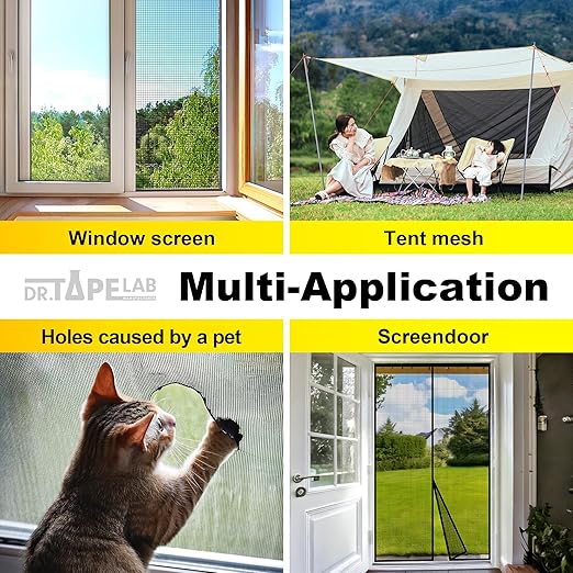 Grey Window Screen Repair Tape, 4 in X 15 FT, Screen Repair Kit - Image 5