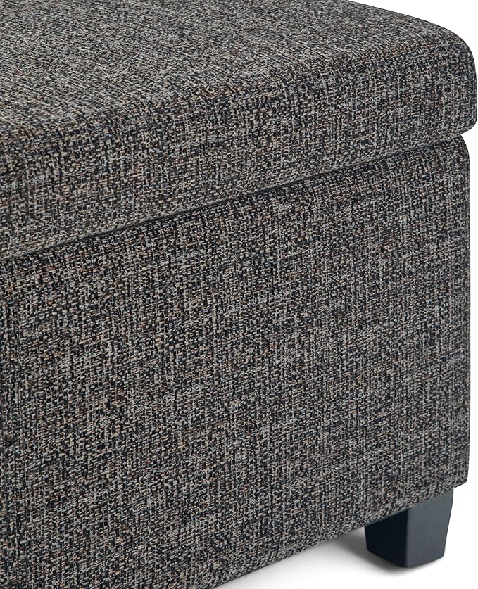 SIMPLIHOME Avalon 48 inch Wide Contemporary Rectangle Storage Ottoman Bench in - Image 9