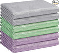 HOMEXCEL Microfiber Glass Cleaning Cloths-6PK, Stainless Steel, Premium by HOMEXCEL