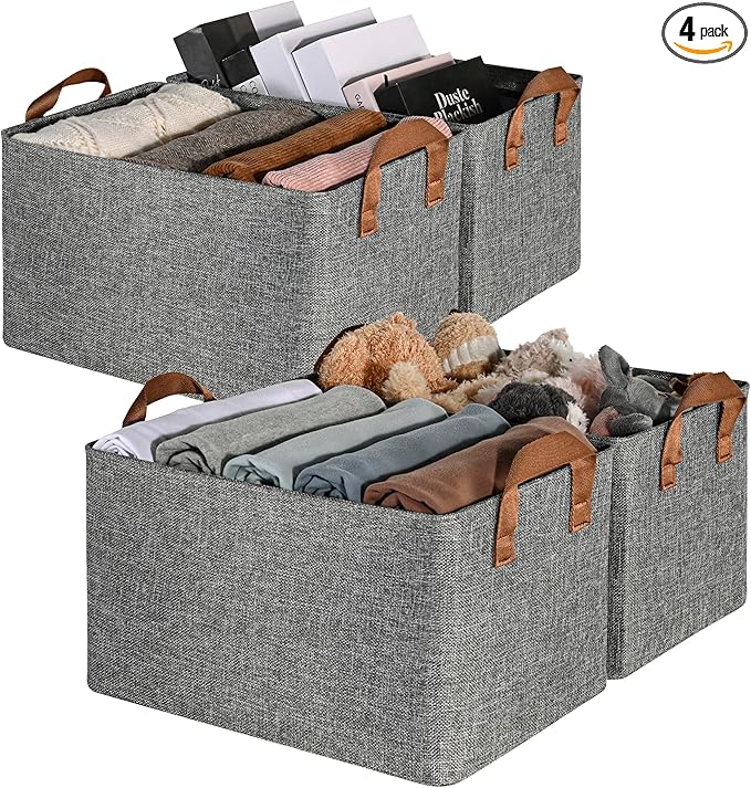 GRANNY SAYS Closet Storage Baskets, Collapsible Fabric Storage Bins by GRANNYSAYS