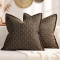 ZWJD Pillow Covers 24x24 Set of 2 Soft Polyester Textured Pillow Covers by ZWJD