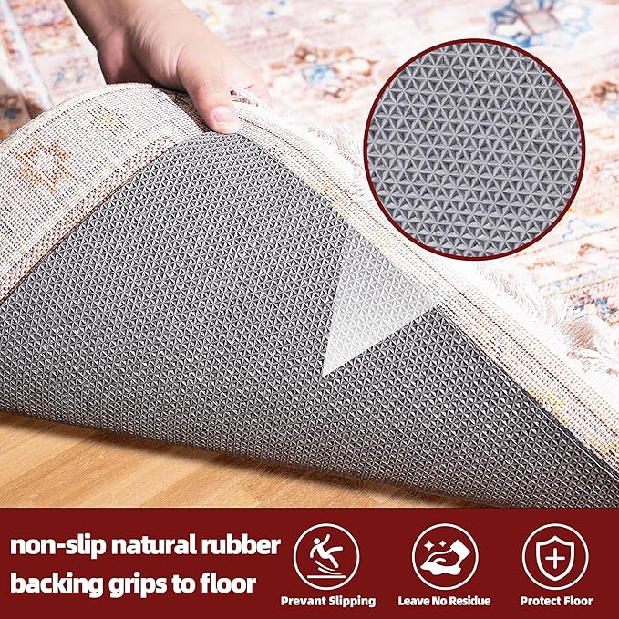 BAGAIL Felt and Natural Rubber Backing Rug Pads 1/4” Thick, 2.5 x 9.5 Ft Non - Image 4