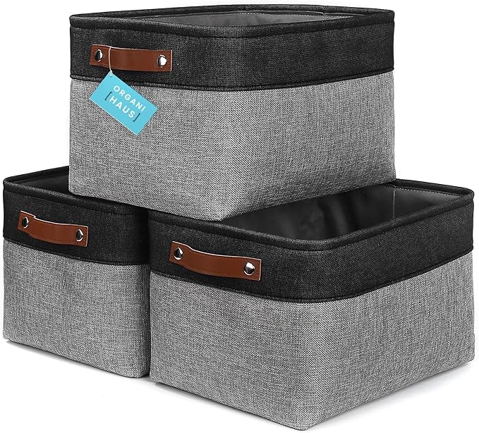 OrganiHaus Large Fabric Storage Baskets by OrganiHaus