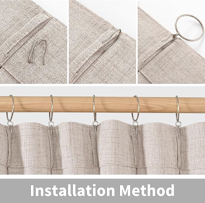 YoungsTex Natural Linen Curtains 72 Inch Length - Image 7