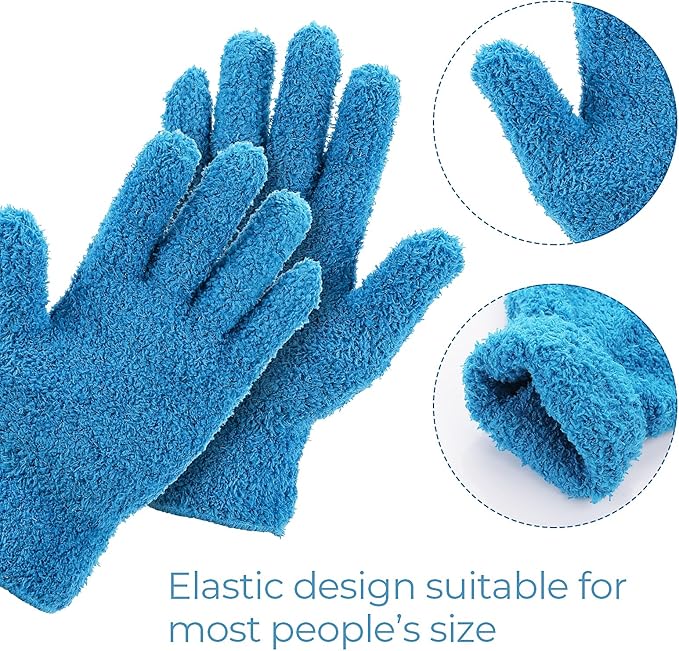 2 Pairs Microfiber Gloves Household Cleaning Glove Plant Dusting Glove Washable - Image 3