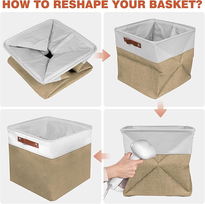 13in Open Fabric Storage Basket - Image 7