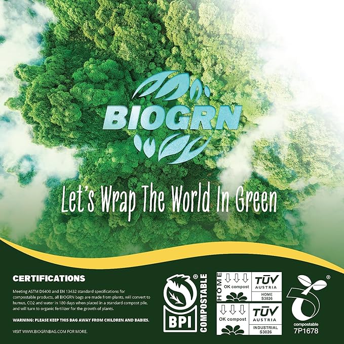 30-33 Gallon Compostable Trash Bags Flat-Top 30 Bags Heavy Duty1.57 Mil - Image 5