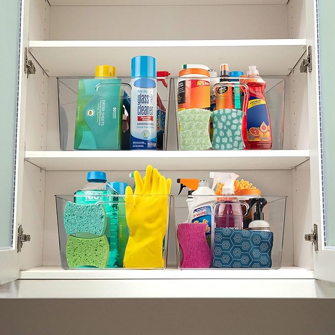ClearSpace Clear Plastic Storage Bins – XL 6 Pack Perfect Kitchen or Pantry - Image 2