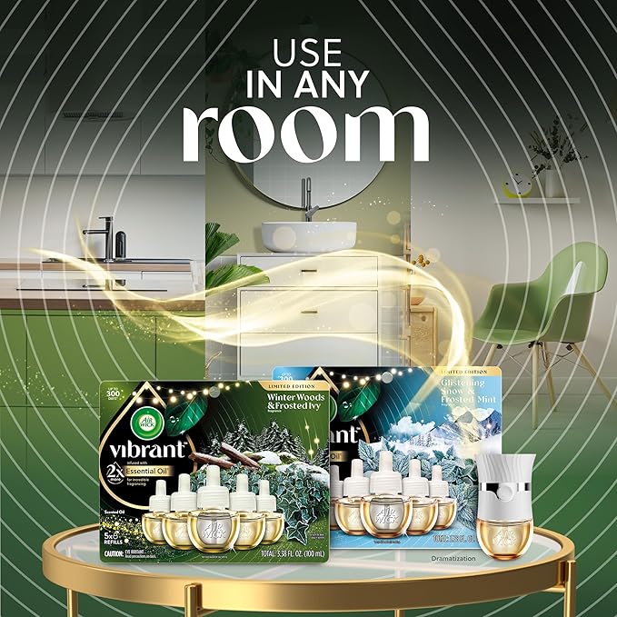 Air Wick Plug In Advanced Scented Oil, Winter Woods + Frosted Ivy, Air - Image 3