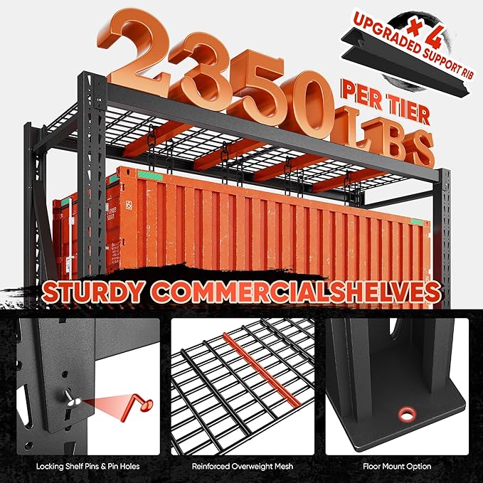 Bepatio 7014LBS Garage Shelving Heavy Duty 67.6W Storage Shelves Adjustable - Image 5