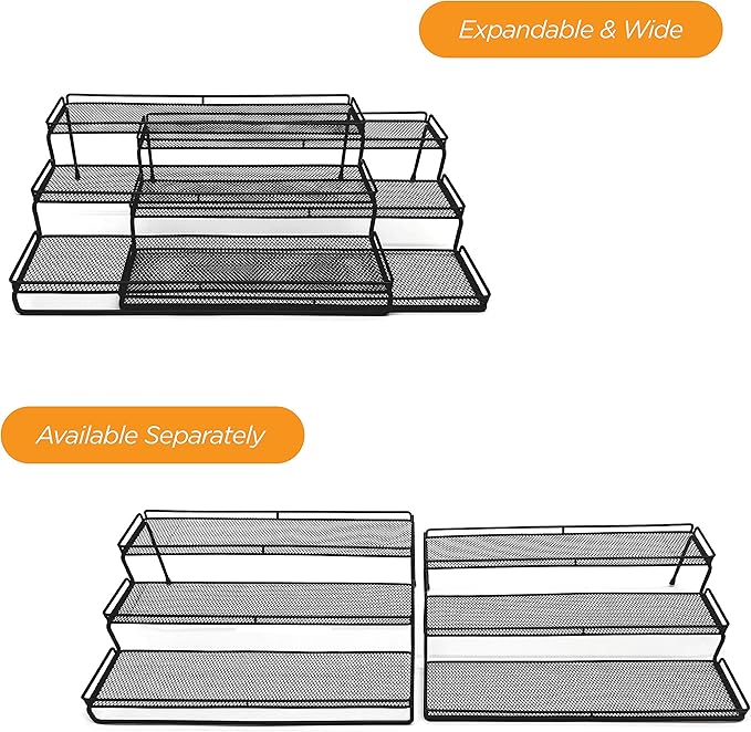 3 Tier Wide Expandable Cabinet Spice Rack Organizer - Image 8