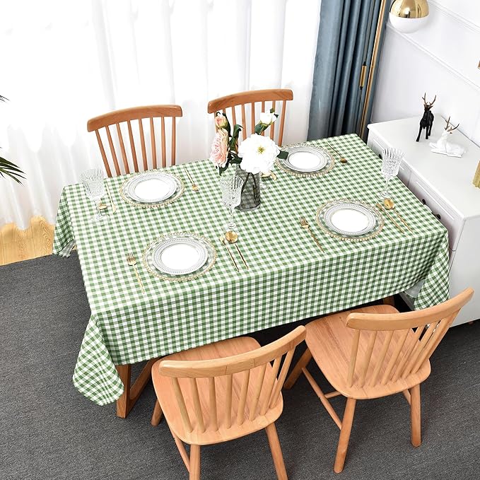 Waterproof Checkered Tablecloth Fabric - Image 4