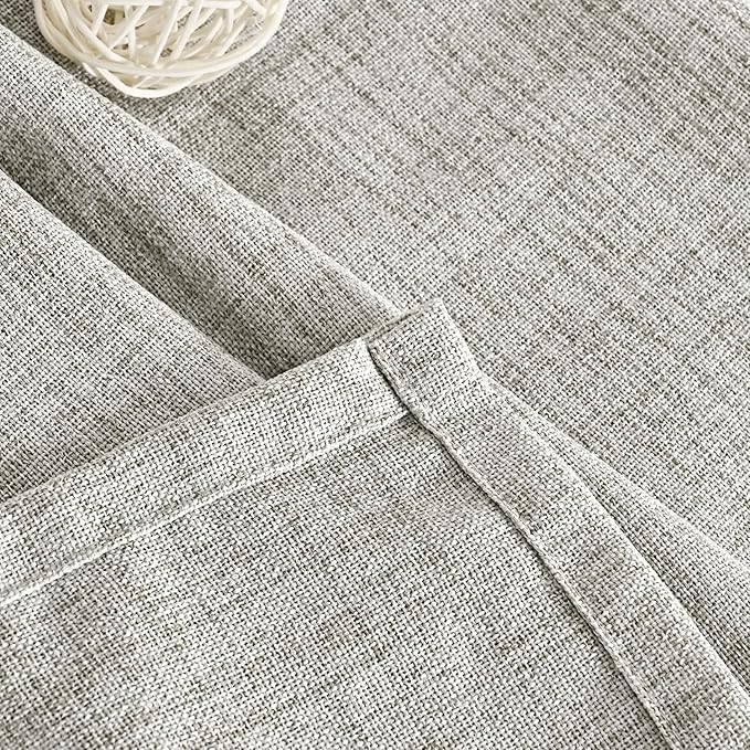YoungsTex Dark Grey Linen Curtains 80 Inch Length - Image 5