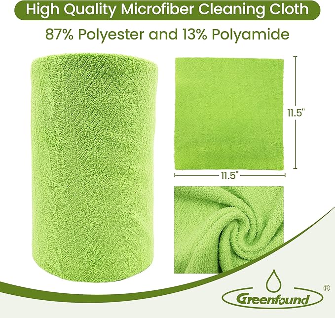 Greenfound Microfiber Cleaning Cloth Roll -80 Pack, Tear Away Microfiber Towels - Image 4