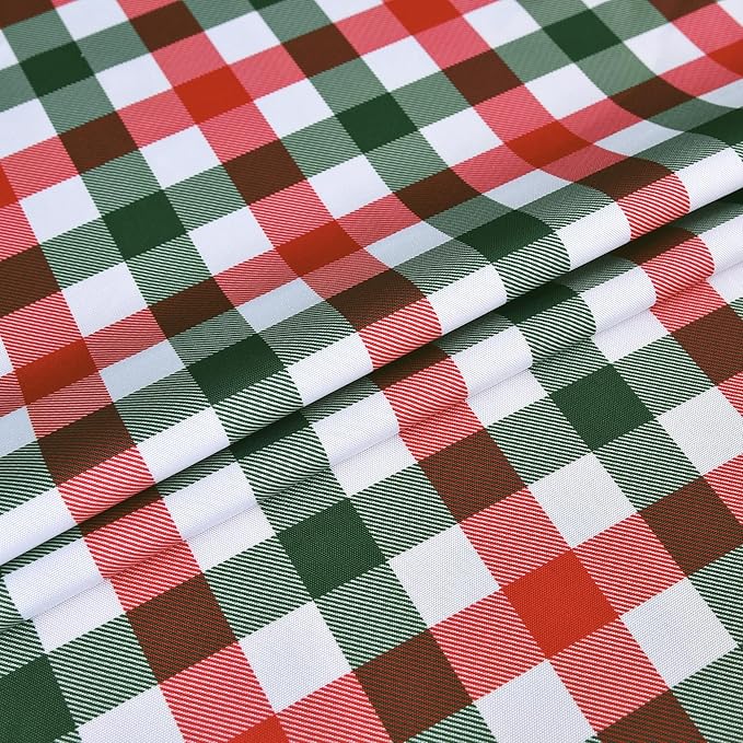 Gingham Xmas Tablecloth Fabric - Image 8