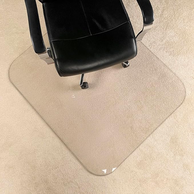 2Pack Crystal Clear 1/5" Thick 47" x 40" Heavy Duty Hard Chair Mat, Can be Used by MuArts