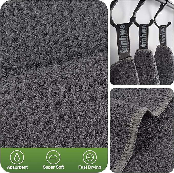 KinHwa Dish Cloths for Washing Dishes Kitchen Towels Microfiber Dish Towels for - Image 3