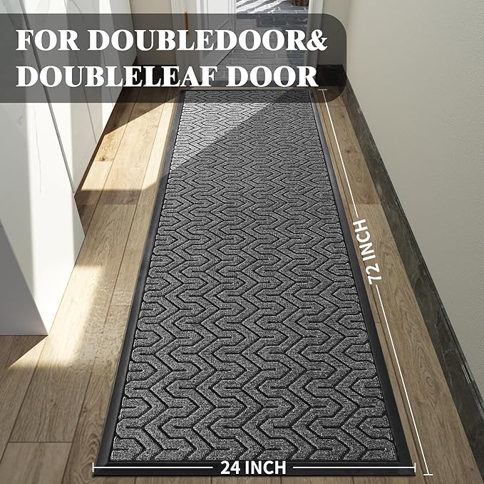 Yimobra 72x24 Indoor Outdoor Runner Rug, Heavy-Duty Waterproof Entrance Mat - Image 2