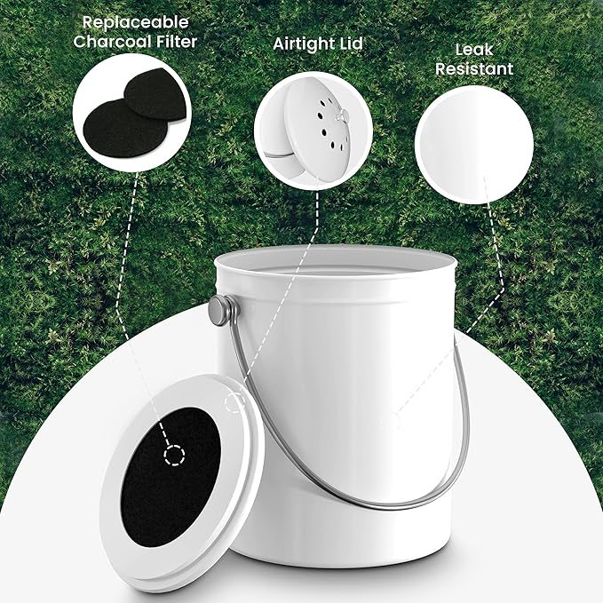Utopia Kitchen Compost Bin for Kitchen Countertop, 1.3 Gallon Compost Bucket - Image 5