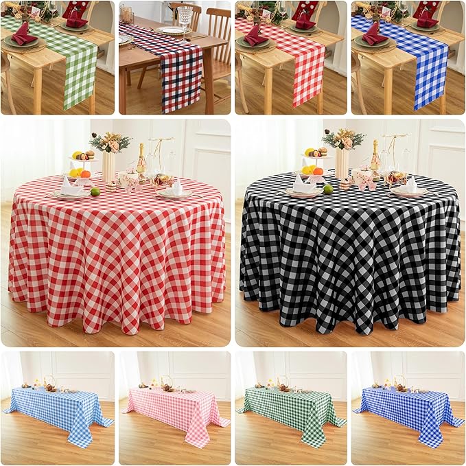 Waterproof Plaid Tablecloth Fabric - Image 6