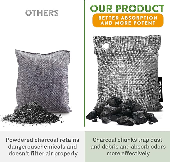 Charcoal Odor Absorber for Strong Odor, Bamboo Charcoal Air Purifying Bag - Image 2
